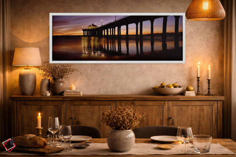 تابلو دکوراتیو Manhattan Beach Pier, Manhattan Beach, Los Angeles Coun… اثر پانورامیک ایمجز - D1W