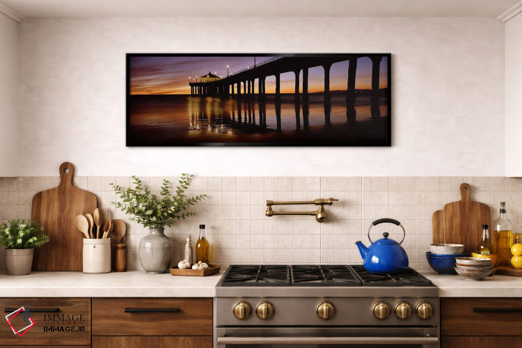 تابلو دکوراتیو Manhattan Beach Pier, Manhattan Beach, Los Angeles Coun… اثر پانورامیک ایمجز - D3B