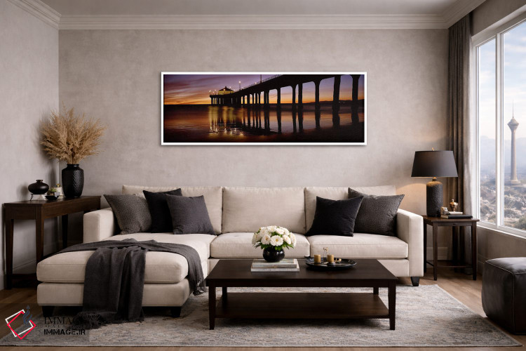 تابلو دکوراتیو Manhattan Beach Pier, Manhattan Beach, Los Angeles Coun… اثر پانورامیک ایمجز - D5W