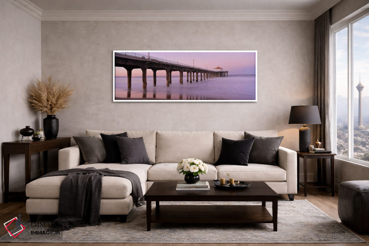 تابلو دکوراتیو Manhattan Beach Pier, Manhattan Beach, Los Angeles Coun… اثر پانورامیک ایمجز - D5W