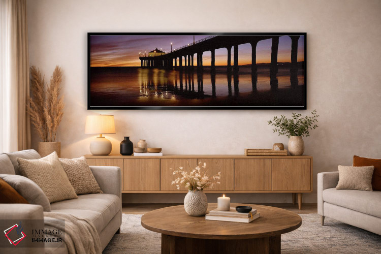 تابلو دکوراتیو Manhattan Beach Pier, Manhattan Beach, Los Angeles Coun… اثر پانورامیک ایمجز - D6B