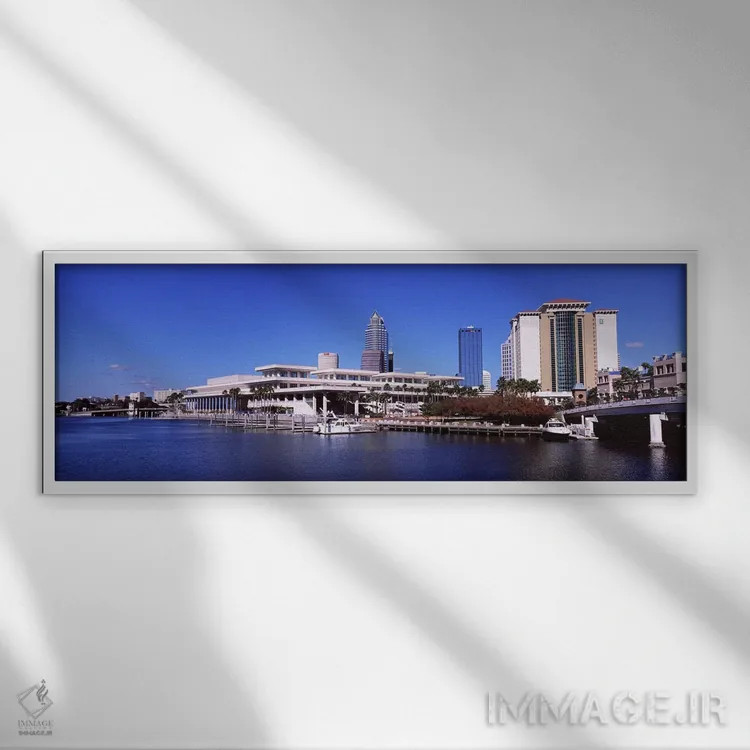 تابلو دکوراتیو Tampa, Florida, USA,آسمان خراش های کنار آب، تامپا، فلور… اثر پانورامیک ایمجز - نمای قابدار سفید