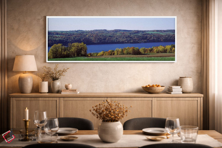 تابلو دکوراتیو Owasco Lake, Finger Lakes, New York State, USA,درختان ک… اثر پانورامیک ایمجز - D2W