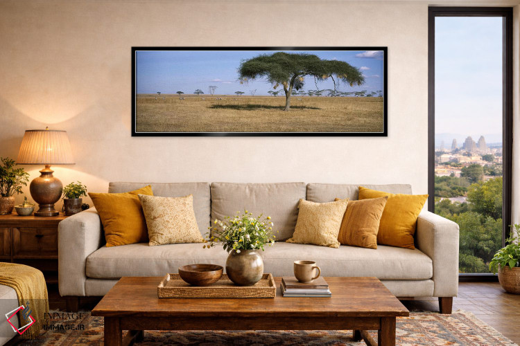 تابلو دکوراتیو Serengeti National Park, Tanzania,منظره دشت های آفریقا… اثر پانورامیک ایمجز - D6B