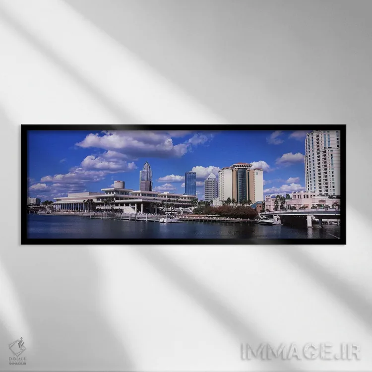 تابلو دکوراتیو Tampa, Hillsborough County, Florida, USA,ساختمان ها در… اثر پانورامیک ایمجز - نمای قابدار مشکی