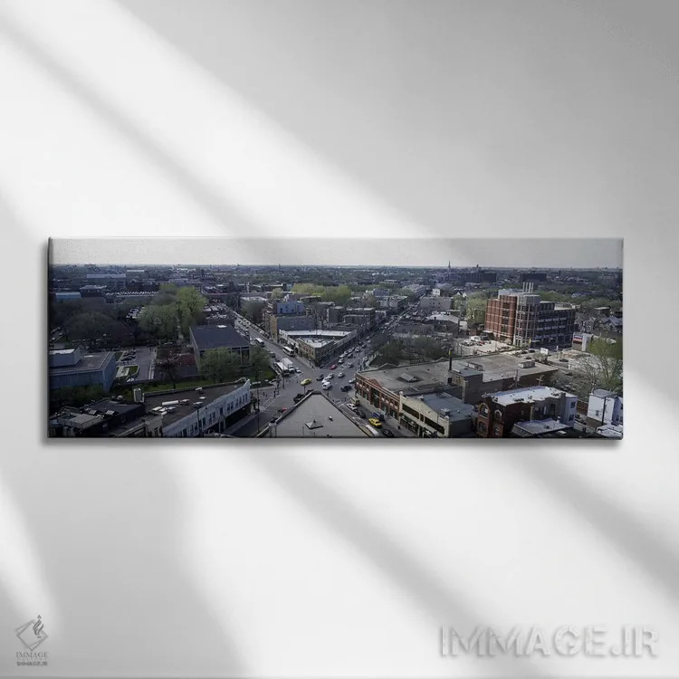 تابلو دکوراتیو Lincoln Avenue, Halsted Avenue, Chicago, Illinois, USA… اثر پانورامیک ایمجز - نمای روبهرو روی دیوار