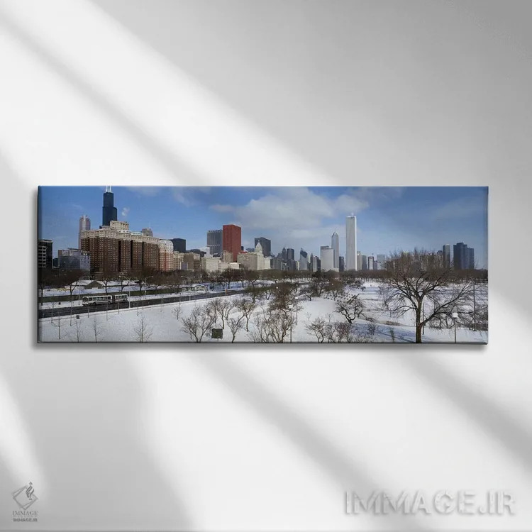 تابلو دکوراتیو South Michigan Avenue, Chicago, Illinois, USA,آسمان خرا… اثر پانورامیک ایمجز - نمای روبهرو روی دیوار