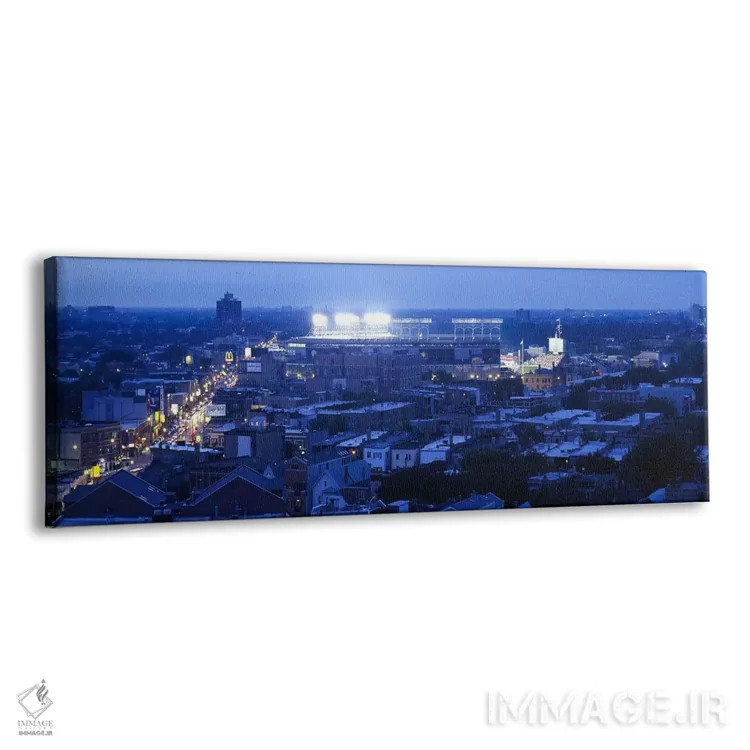 تابلو دکوراتیو Chicago, Illinois, USA,نمای هوایی از شهر، استادیوم ریگل… اثر پانورامیک ایمجز - نمای پرسپکتیو محصول