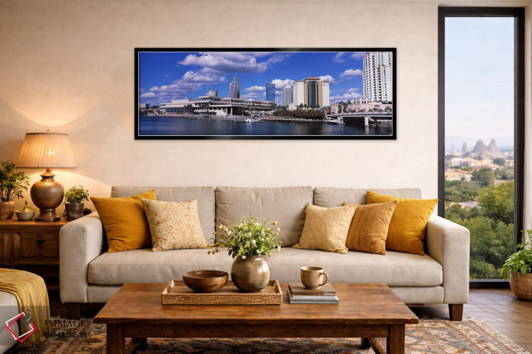 تابلو دکوراتیو Tampa, Hillsborough County, Florida, USA,ساختمان ها در… اثر پانورامیک ایمجز - D6B