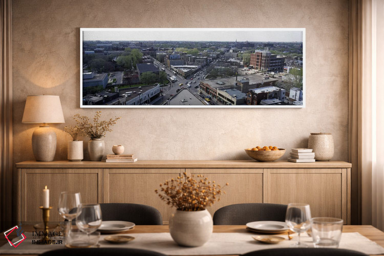 تابلو دکوراتیو Lincoln Avenue, Halsted Avenue, Chicago, Illinois, USA… اثر پانورامیک ایمجز - D2W