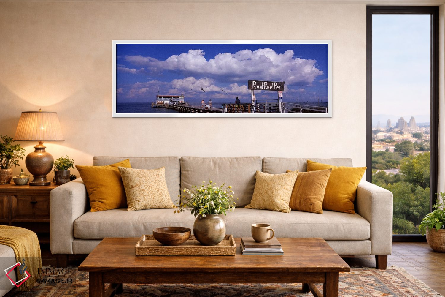 تابلو دکوراتیو Rod and Reel Pier, Tampa Bay, Gulf of Mexico, Anna Mari… اثر پانورامیک ایمجز - D5W