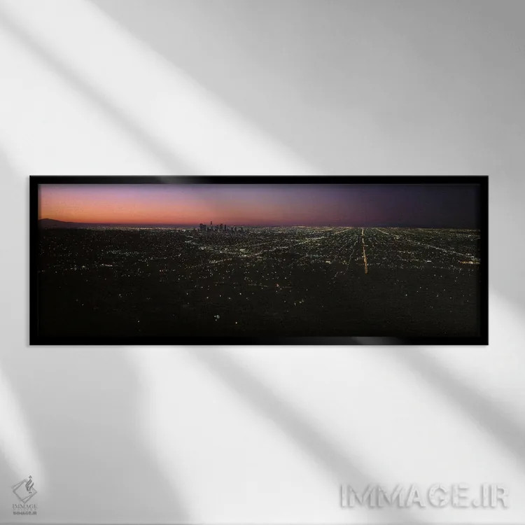 تابلو دکوراتیو City Of Los Angeles, Los Angeles County, California, US… اثر پانورامیک ایمجز - نمای قابدار مشکی