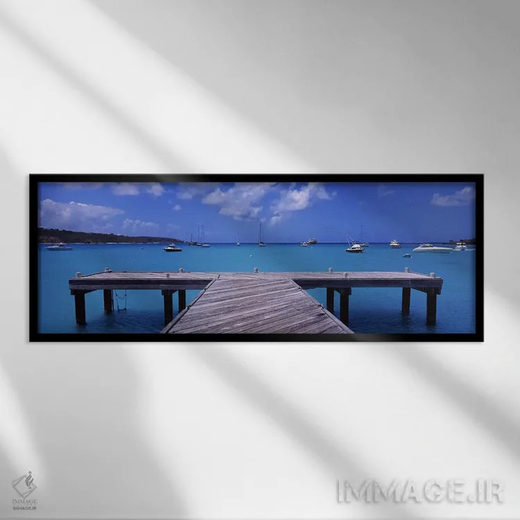 تابلو دکوراتیو Sandy Ground, Anguilla,منظره دریایی با قایق ها، سندی گر… اثر پانورامیک ایمجز - نمای قابدار مشکی