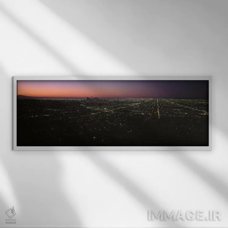 تابلو دکوراتیو City Of Los Angeles, Los Angeles County, California, US… اثر پانورامیک ایمجز - نمای قابدار سفید