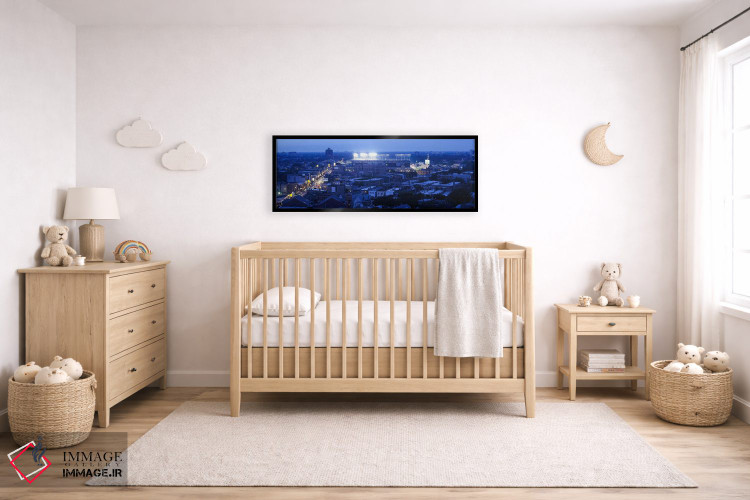 تابلو دکوراتیو Chicago, Illinois, USA,نمای هوایی از شهر، استادیوم ریگل… اثر پانورامیک ایمجز - D5B