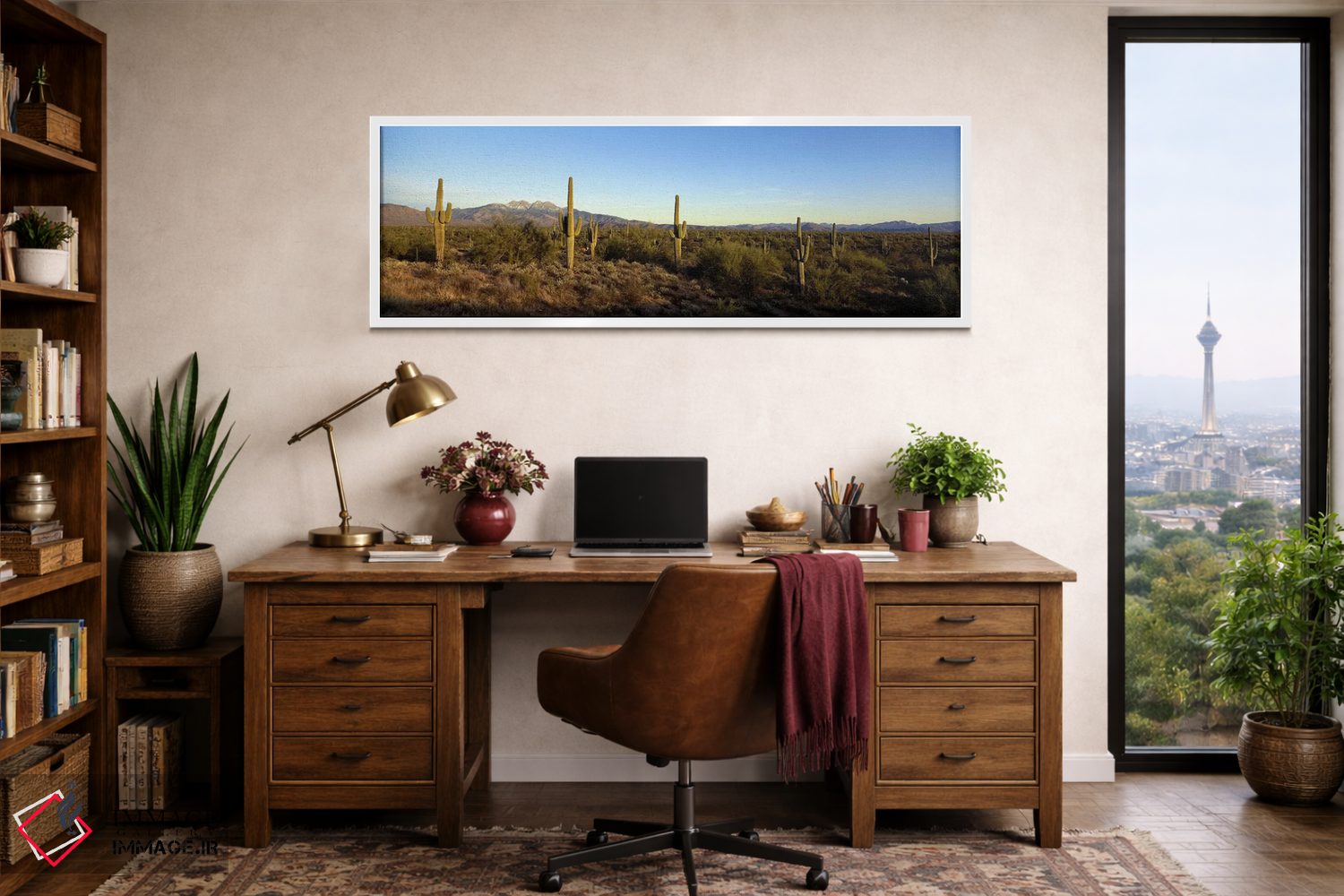 تابلو دکوراتیو Maricopa County, Arizona, USA,منظره بیابانی با چهار قله… اثر پانورامیک ایمجز - D1W