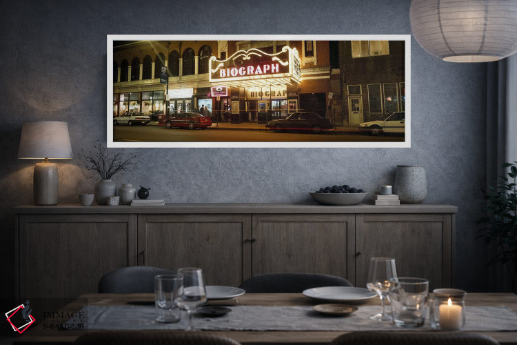 تابلو دکوراتیو Lincoln Avenue, Chicago, Illinois, USA,تئاتر روشن در شب… اثر پانورامیک ایمجز - D3W
