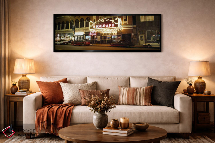 تابلو دکوراتیو Lincoln Avenue, Chicago, Illinois, USA,تئاتر روشن در شب… اثر پانورامیک ایمجز - D6B