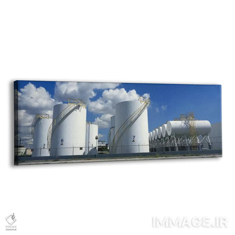 تابلو دکوراتیو Miami, Florida, USA #2,مخزن های ذخیره سازی در کارخانه… اثر پانورامیک ایمجز - نمای پرسپکتیو محصول