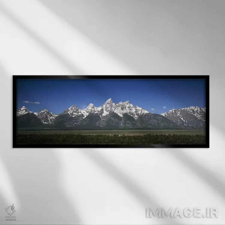 تابلو دکوراتیو Teton Point Turnout, Teton Range, Grand Teton National… اثر پانورامیک ایمجز - نمای قابدار مشکی