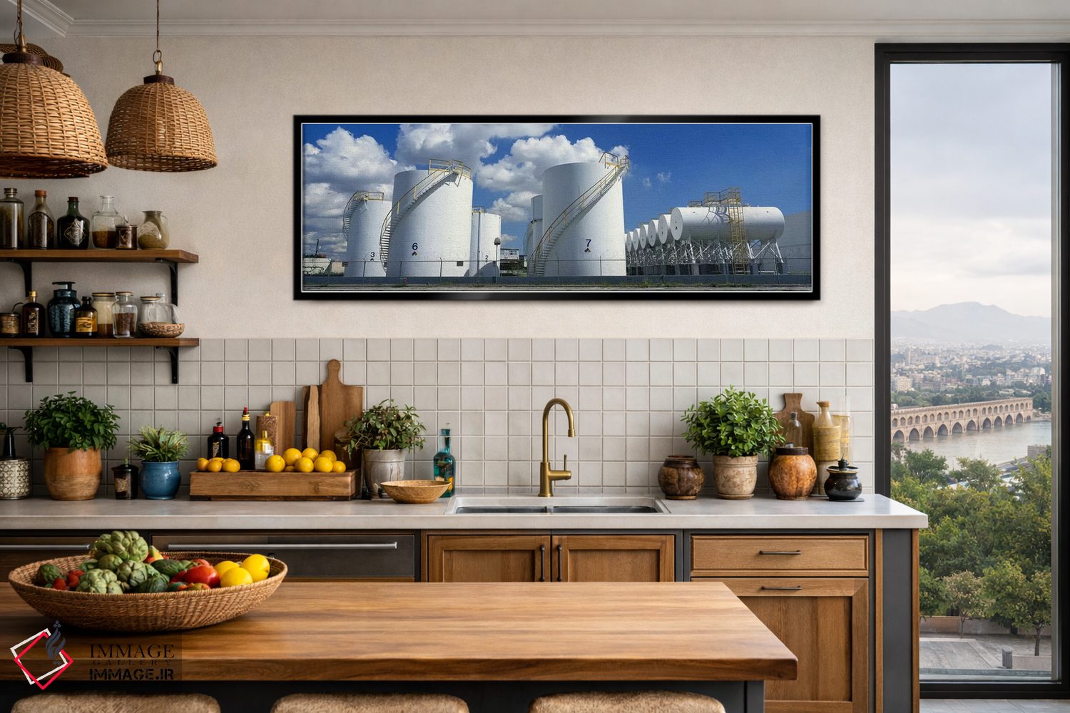 تابلو دکوراتیو Miami, Florida, USA #2,مخزن های ذخیره سازی در کارخانه… اثر پانورامیک ایمجز - D3B