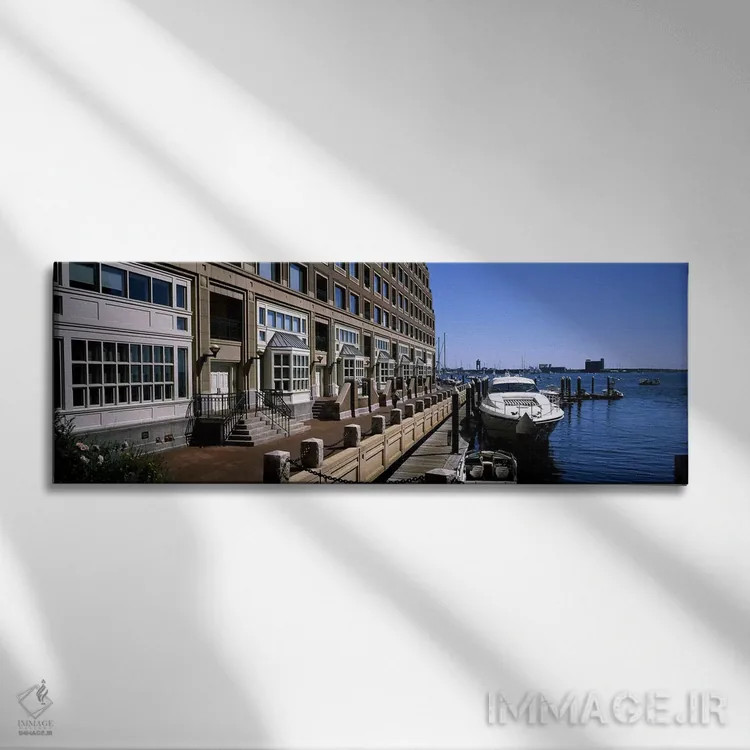 تابلو دکوراتیو Boston Harbor, Boston, Suffolk County, Massachusetts, U… اثر پانورامیک ایمجز - نمای روبهرو روی دیوار