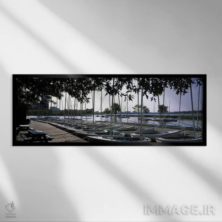 تابلو دکوراتیو Charles River, Boston, Suffolk County, Massachusetts, U… اثر پانورامیک ایمجز - نمای قابدار مشکی