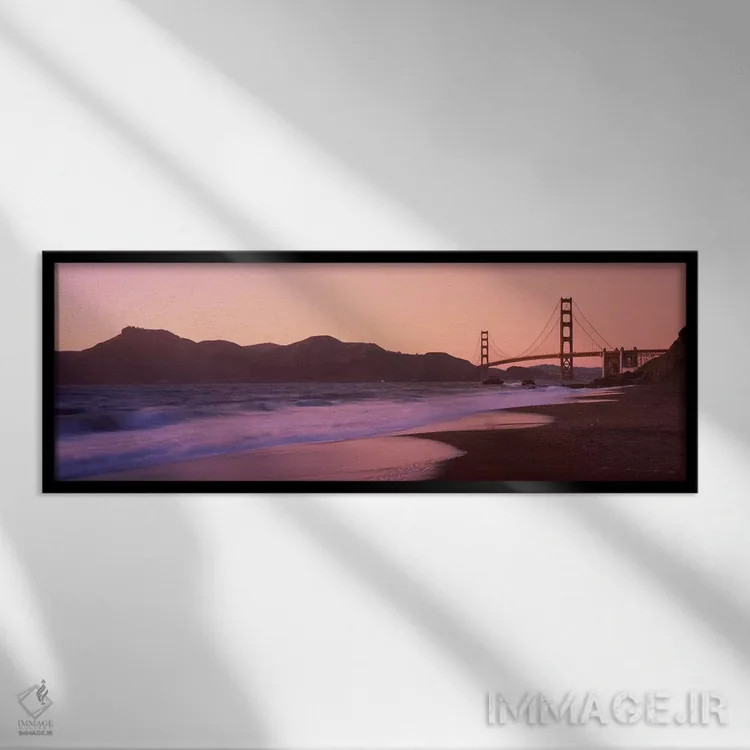 تابلو دکوراتیو Baker Beach, Golden Gate Bridge, San Francisco, San Fra… اثر پانورامیک ایمجز - نمای قابدار مشکی