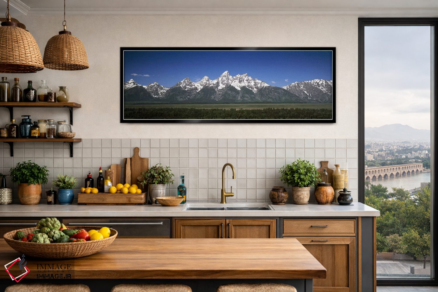 تابلو دکوراتیو Teton Point Turnout, Teton Range, Grand Teton National… اثر پانورامیک ایمجز - D4B