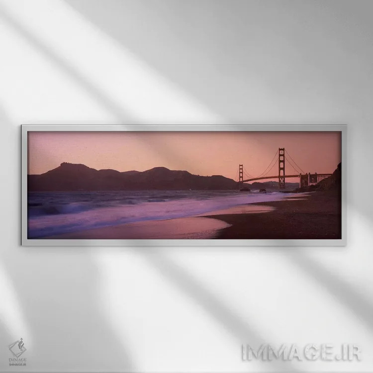تابلو دکوراتیو Baker Beach, Golden Gate Bridge, San Francisco, San Fra… اثر پانورامیک ایمجز - نمای قابدار سفید