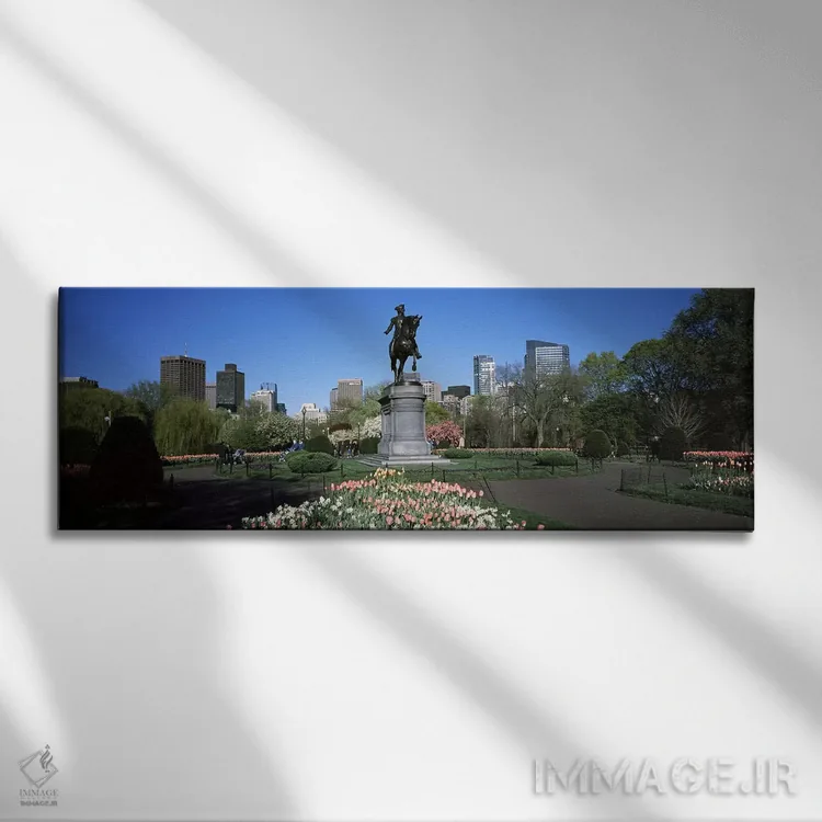 تابلو دکوراتیو Paul Revere Statue, Boston Public Garden, Boston, Suffo… اثر پانورامیک ایمجز - نمای روبهرو روی دیوار