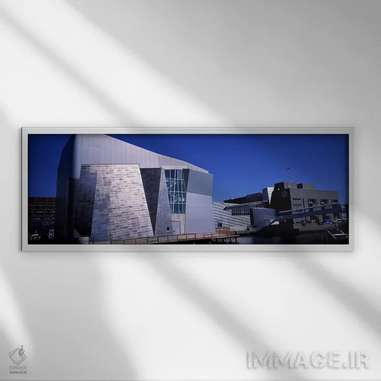 تابلو دکوراتیو New England Aquarium, Boston Harbor, Boston, Suffolk Co… اثر پانورامیک ایمجز - نمای قابدار سفید