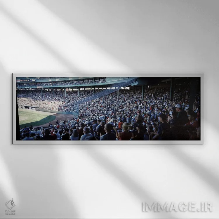تابلو دکوراتیو Fenway Park, Boston, Suffolk County, Massachusetts, USA… اثر پانورامیک ایمجز - نمای قابدار سفید