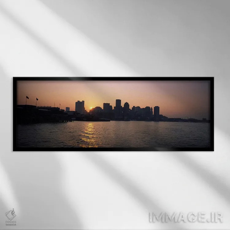 تابلو دکوراتیو Boston Harbor, Boston, Suffolk County, Massachusetts, U… اثر پانورامیک ایمجز - نمای قابدار مشکی