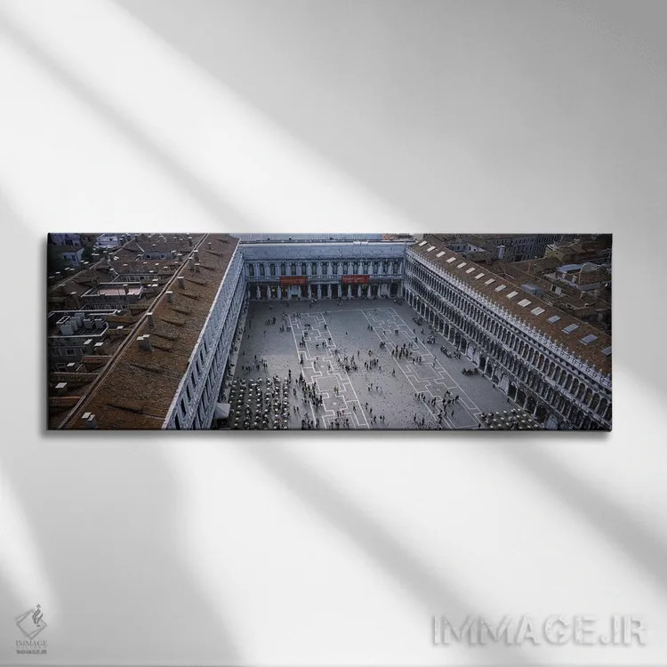 تابلو دکوراتیو St. Mark's Square, St Mark's Campanile, Venice, Veneto… اثر پانورامیک ایمجز - نمای روبهرو روی دیوار