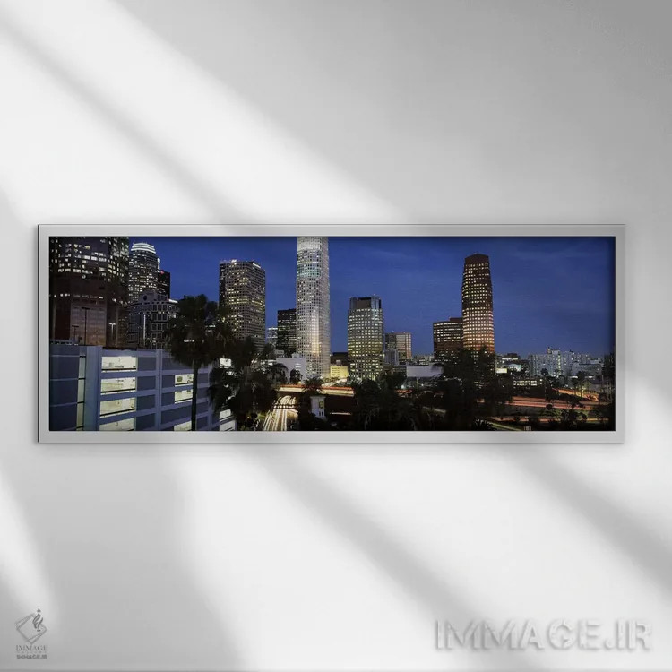 تابلو دکوراتیو City Of Los Angeles, Los Angeles County, California, US… اثر پانورامیک ایمجز - نمای قابدار سفید