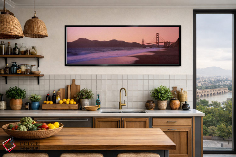 تابلو دکوراتیو Baker Beach, Golden Gate Bridge, San Francisco, San Fra… اثر پانورامیک ایمجز - D3B