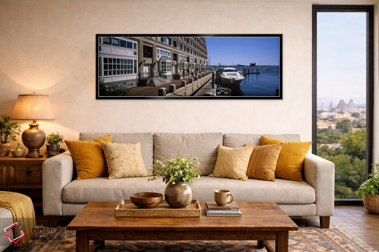 تابلو دکوراتیو Boston Harbor, Boston, Suffolk County, Massachusetts, U… اثر پانورامیک ایمجز - D6B