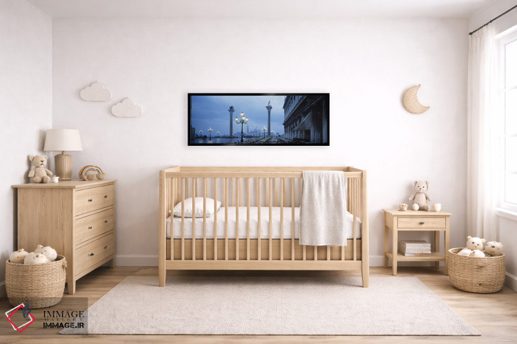 تابلو دکوراتیو Venice, Italy,ستون های سنت تئودور و شیر ونیز با کلیسای… اثر پانورامیک ایمجز - D5B