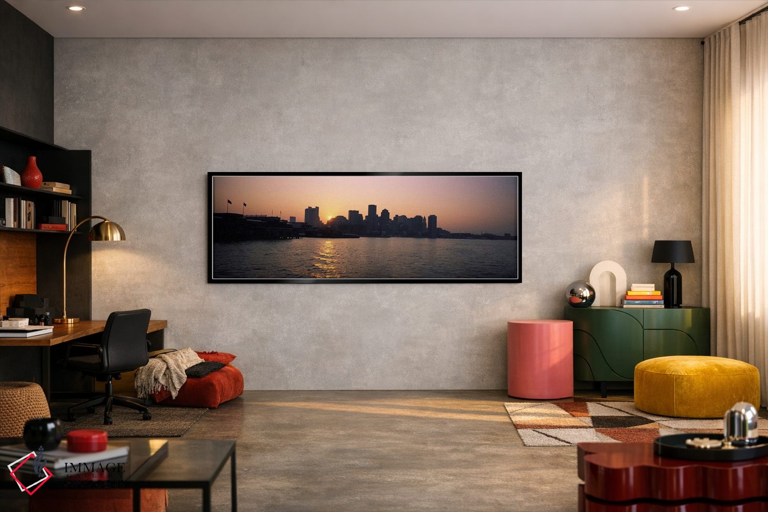 تابلو دکوراتیو Boston Harbor, Boston, Suffolk County, Massachusetts, U… اثر پانورامیک ایمجز - D6B