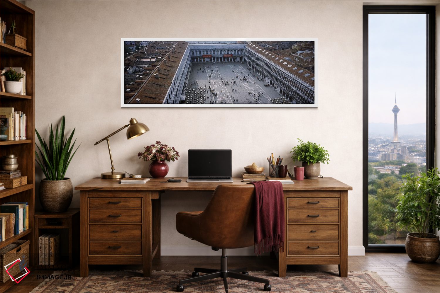 تابلو دکوراتیو St. Mark's Square, St Mark's Campanile, Venice, Veneto… اثر پانورامیک ایمجز - D1W