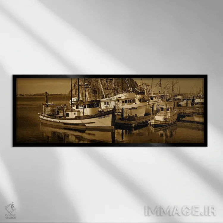 تابلو دکوراتیو Morro Bay, San Luis Obispo County, California, USA,قایق… اثر پانورامیک ایمجز - نمای قابدار مشکی