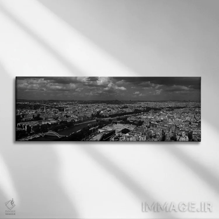 تابلو دکوراتیو Seine River, Paris, Ile-de-France, France,نمای هوایی از… اثر پانورامیک ایمجز - نمای روبهرو روی دیوار