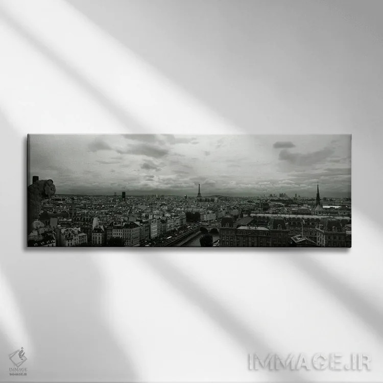 تابلو دکوراتیو Seine River, Paris, Ile-de-France, France,نمای هوایی از… اثر پانورامیک ایمجز - نمای روبهرو روی دیوار