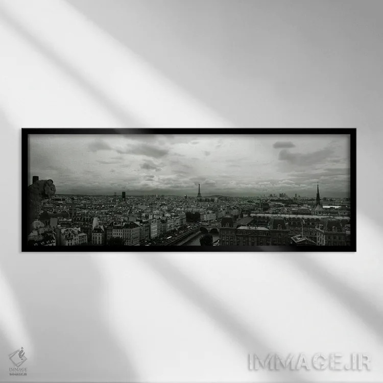 تابلو دکوراتیو Seine River, Paris, Ile-de-France, France,نمای هوایی از… اثر پانورامیک ایمجز - نمای قابدار مشکی