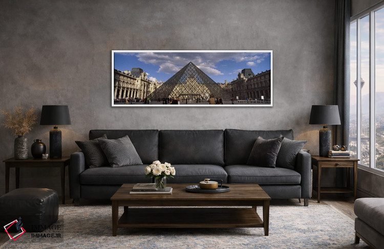تابلو دکوراتیو Louvre Pyramid, Musee Du Louvre, Place du Carrousel, Pa… اثر پانورامیک ایمجز - D3W