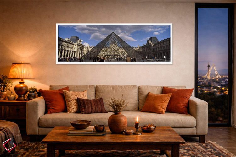 تابلو دکوراتیو Louvre Pyramid, Musee Du Louvre, Place du Carrousel, Pa… اثر پانورامیک ایمجز - D4W