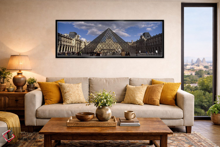 تابلو دکوراتیو Louvre Pyramid, Musee Du Louvre, Place du Carrousel, Pa… اثر پانورامیک ایمجز - D6B