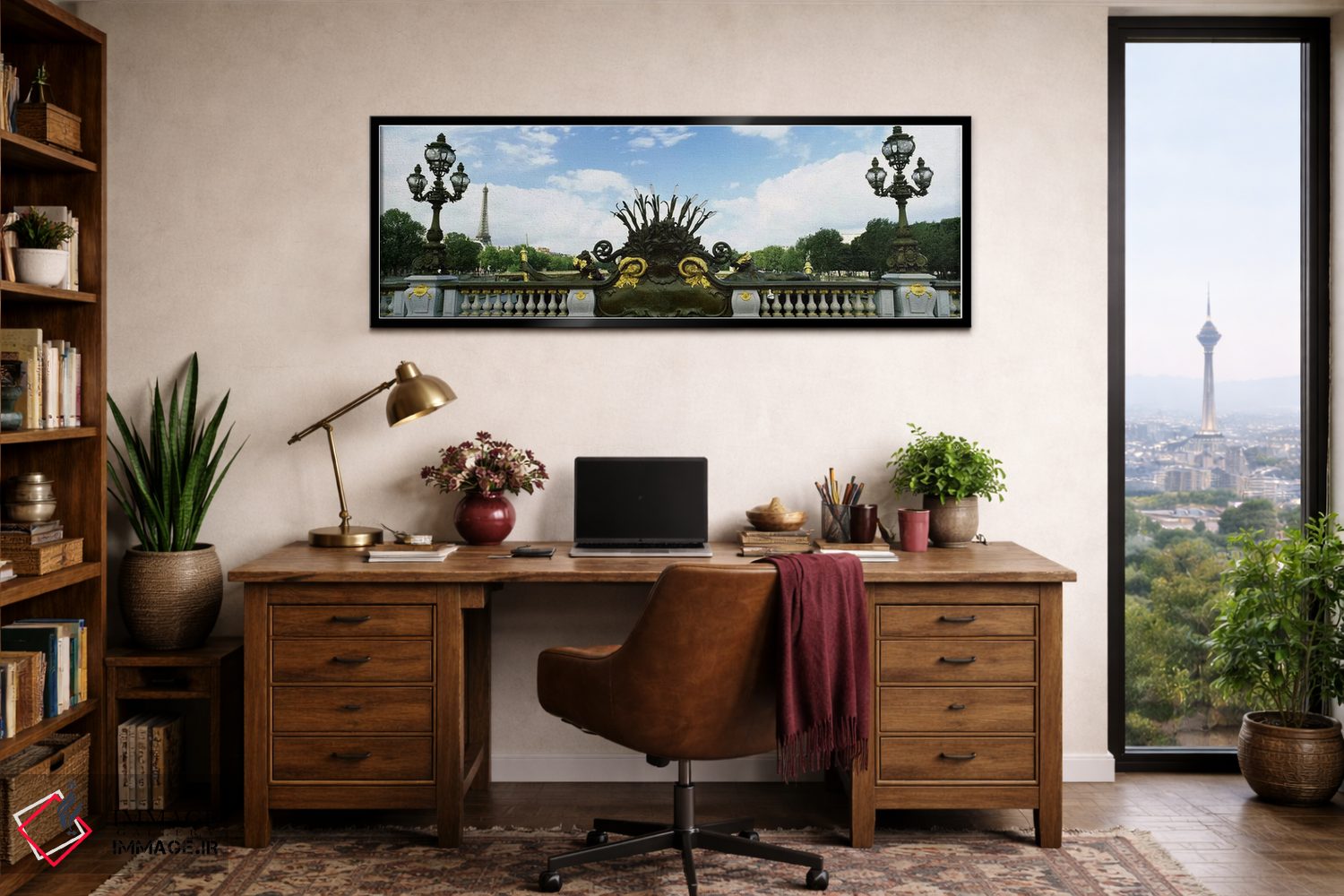 تابلو دکوراتیو Pont Alexandre III, Eiffel Tower, Paris, Ile-de-France… اثر پانورامیک ایمجز - D3B