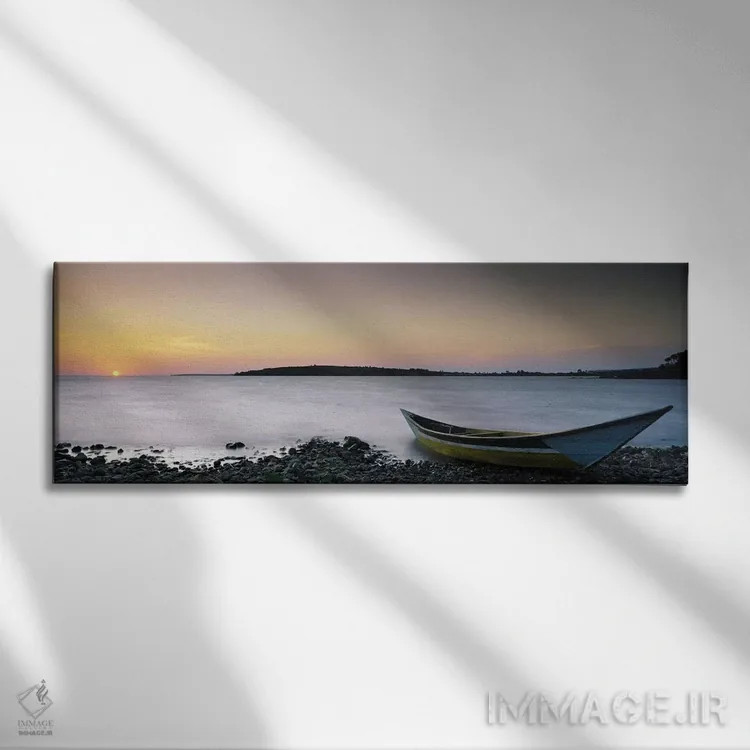 تابلو دکوراتیو Lake Victoria, Great Rift Valley, Kenya,قایق در کنار در… اثر پانورامیک ایمجز - نمای روبهرو روی دیوار